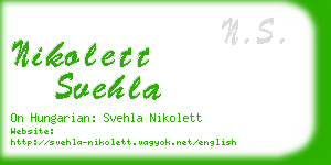 nikolett svehla business card